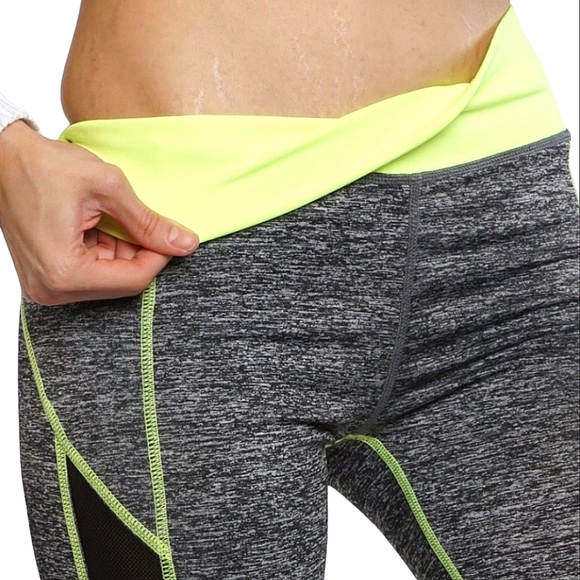 Women's Yoga Workout Pant Leggings with Mesh Cutout - Picture 3 of 8